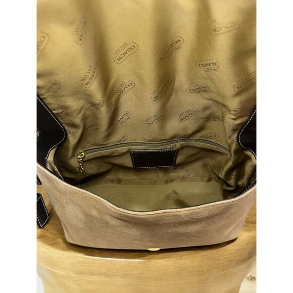 Vintage Coach 9578 Suede Crossbody Flap Bag - Picture 5 of 12